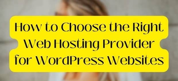 How to Choose the Right Web Hosting Provider for WordPress Websites